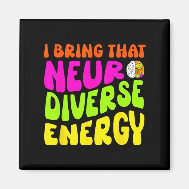 Imán Neurodiversidad Autismo Camisas Adhd Asd Neurodive (Frente)