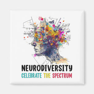Imán Neurodiversidad Autismo cerebral Conciencia Asd Ad