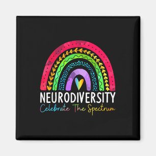 Imán Neurodiversidad Autismo Espectro Asd Adhd Rainbow