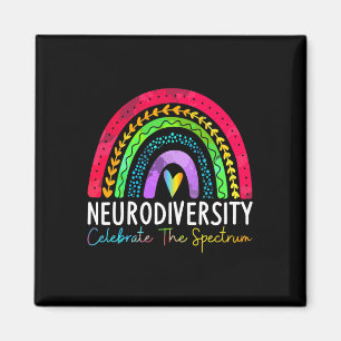 Imán Neurodiversidad Autismo Espectro Asd Adhd Rainbow
