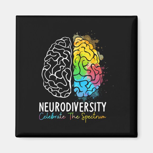 Imán Neurodiversidad - Espectro de autismo Asd Adhd Rai (Frente)