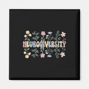 Imán Neurodiversidad Flores Autismo Neurodivergente 1