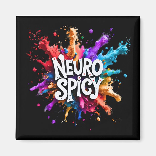 Imán NEUROSPICY neurodiversity autism adhd dyslexia (Frente)