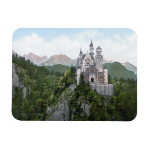 Imán Neuschwanstein Castle Lithograph