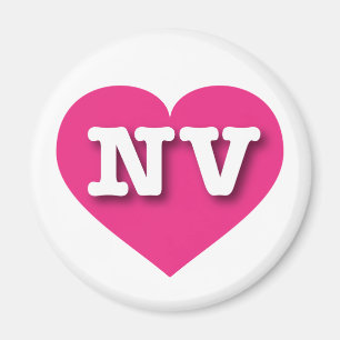 Imán Nevada Hot Pink Heart - Amo NV