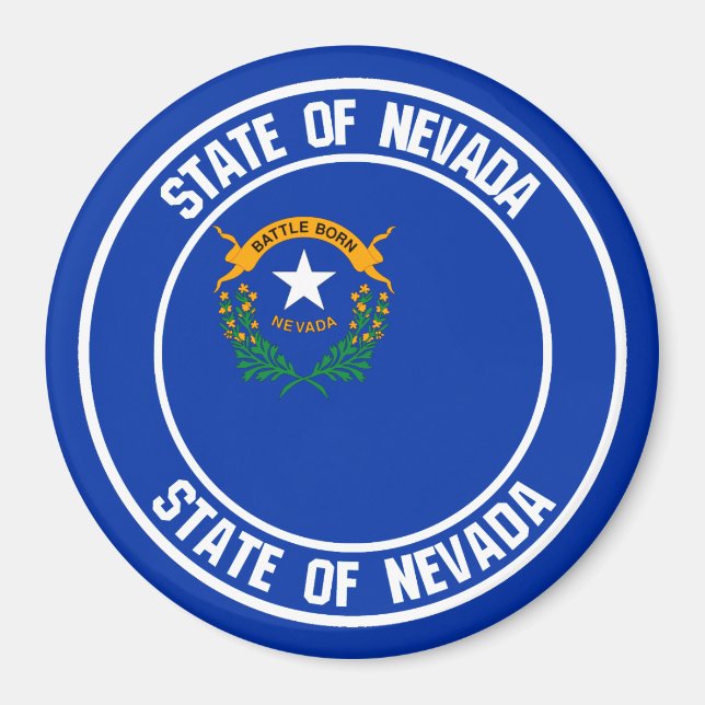 Imán Nevada Round Emblem (Frente)