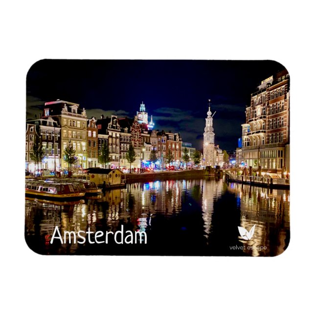 Imán Nevera de Amsterdam por Velvet Escape (Horizontal)