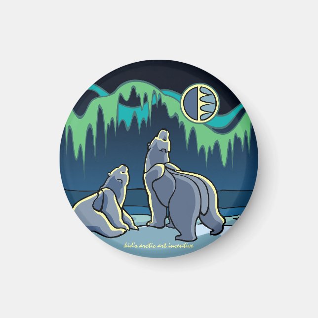 Imán Nevera de arte ártico Magnet Polar Oso Regalos de  (Frente)