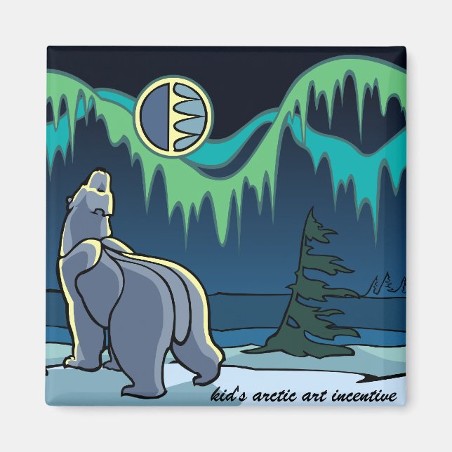 Imán Nevera de arte ártico Magnet Polar Oso Regalos de  (Frente)