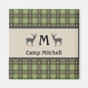 Imán Nevera de cabaña de ciervo verde