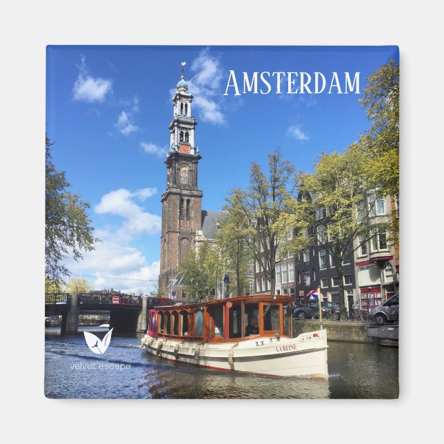 Imán Nevera del canal de Amsterdam por Velvet Escape (Frente)