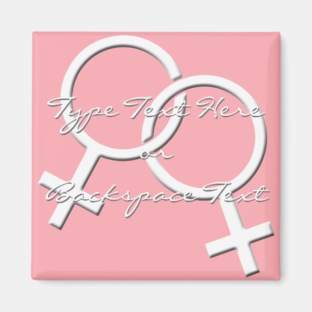 Imán Nevera del Orgullo Gay Magnets Lesbiana Lady Love  (Frente)