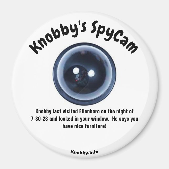 Imán Nevera divertida de SpyCam Ellenboro de Knobby (Frente)