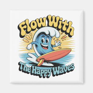 Imán Nevera Flow With The Happy Waves 