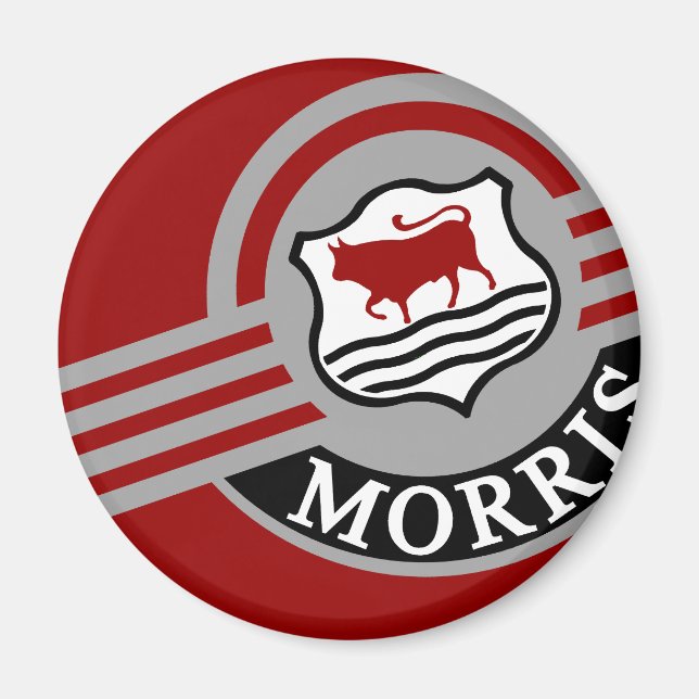 Imán Nevera menor de Morris rojo (Frente)