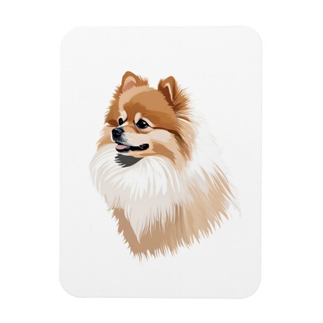 Imán nevera perro pomerania (Vertical)