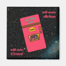 Imán Nevera retro en el espacio de los años 1960