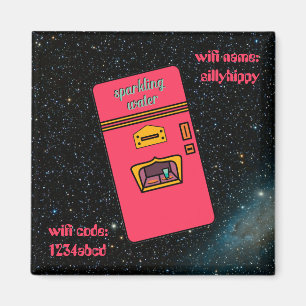 Imán Nevera retro en el espacio de los años 1960