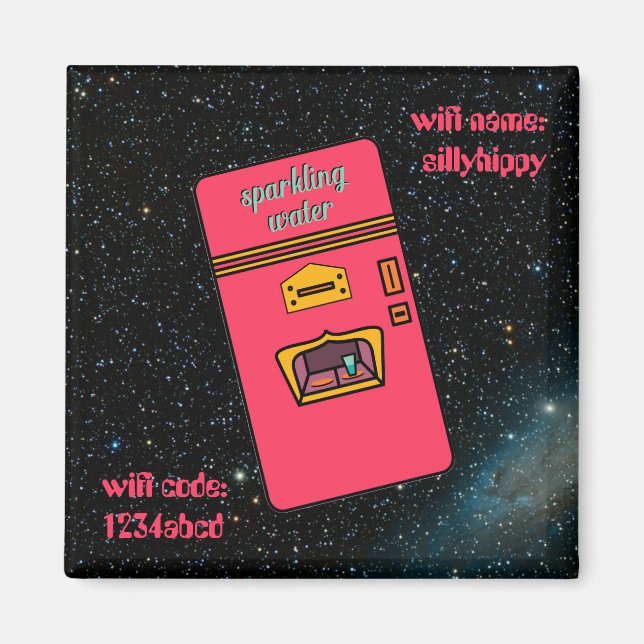 Imán Nevera retro en el espacio de los años 1960 (Frente)