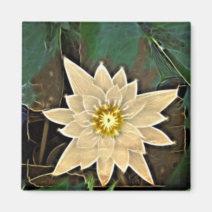 Imán New Age Zen Buddhism Yoga Namaste White Lotus