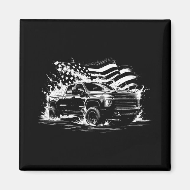 Imán New Body Style Silverado Truck 2500 Crew Cab Patri (Frente)