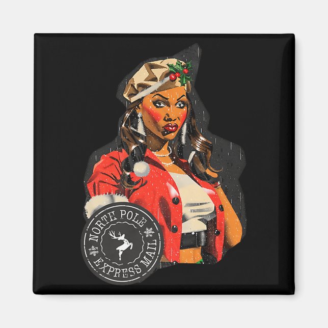 Imán New Christmas North Le Express Mail Design Made Wi (Frente)