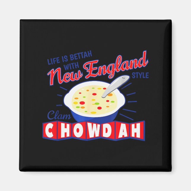 Imán New England Style Clam Chowder  (Frente)