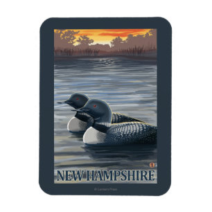 Imán New Hampshire Common Loon