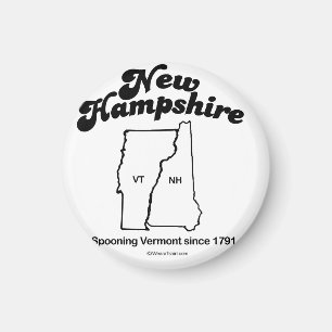 Imán NEW HAMPSHIRE - "LEMA" T-shir del ESTADO de NEW