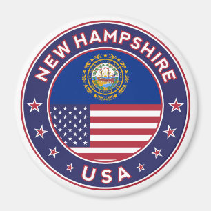 Imán New Hampshire, pegatina de New Hampshire,