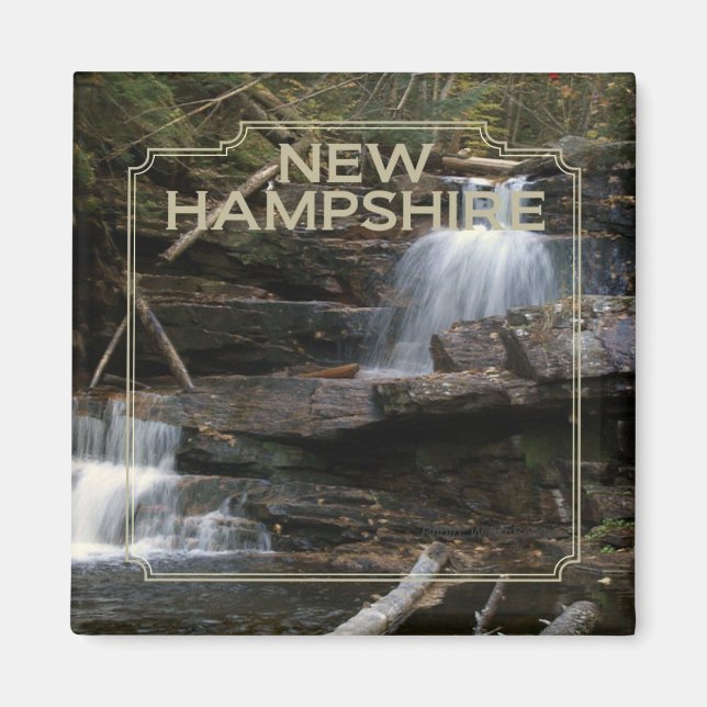 Imán New Hampshire USA State Souvenir Fridge Magnet (Frente)
