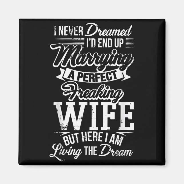 Imán New Husband Wedding Anniversary Couple Hubby Gift  (Frente)