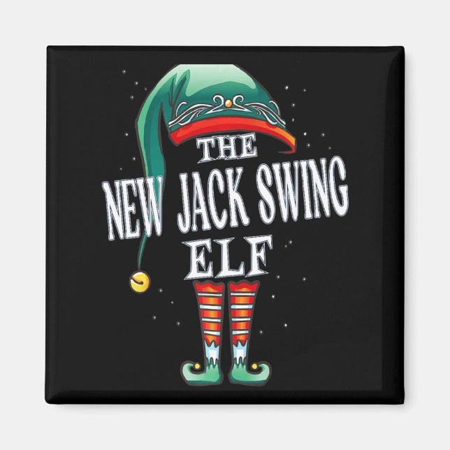 Imán New Jack Swing Elf Christmas Group Xmas Pajama Par (Frente)