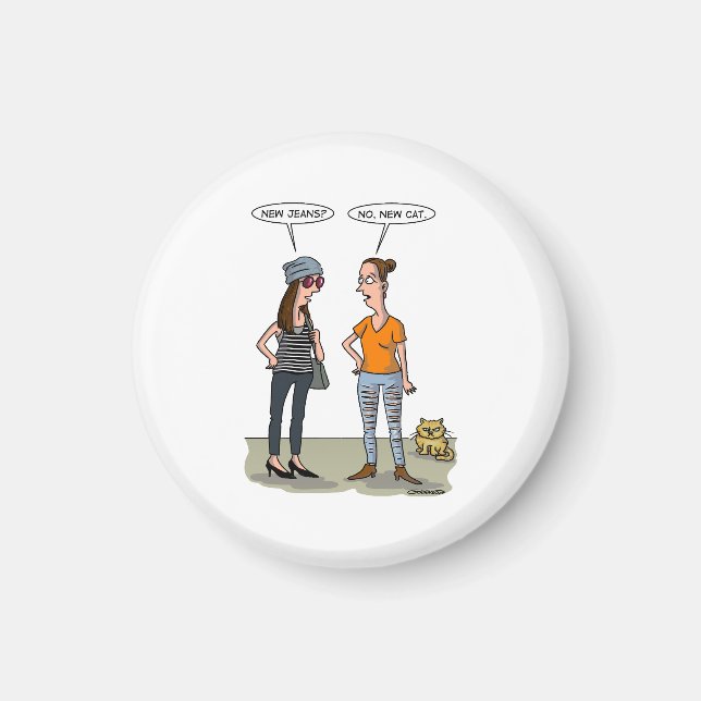 Imán New jeans? No, new cat. Folded Greeting Card (Frente)