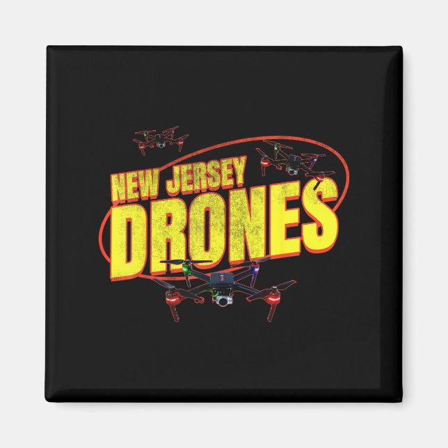 Imán New Jersey Drones Funny Mystery Drones In New Jers (Frente)