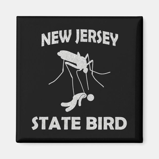 Imán New Jersey Mosquito State Bird Funny Outdoors  (Frente)