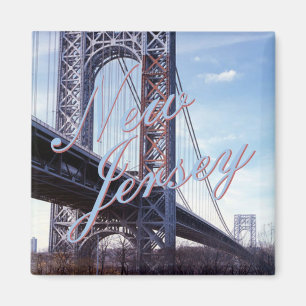 Imán New Jersey USA State Souvenir Fridge Magnet