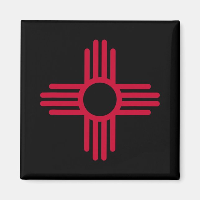 Imán New Mexico State Flag Zia Symbol Flag  (Frente)