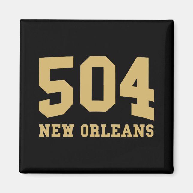 Imán New Orleans Area Code 504 - Hometown Pride - Clic  (Frente)