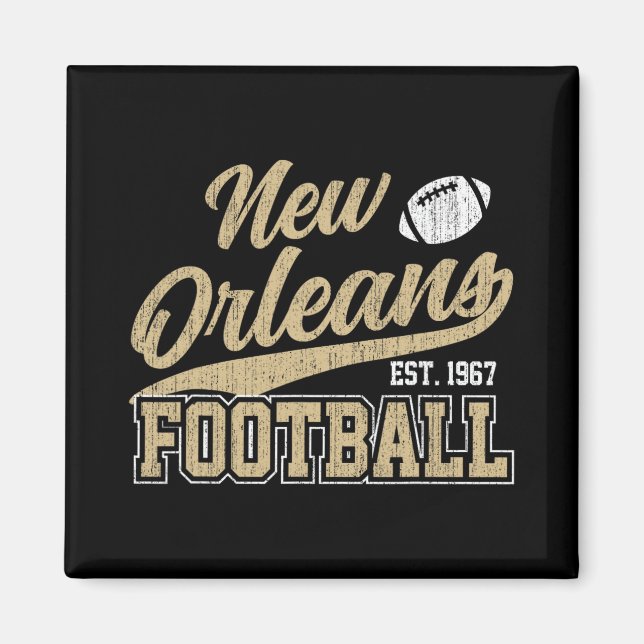 Imán New Orleans Distressed Football Team Fan Srts  (Frente)