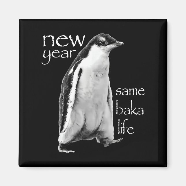 Imán New Year Same Baka Life Penguin Joke  (Frente)
