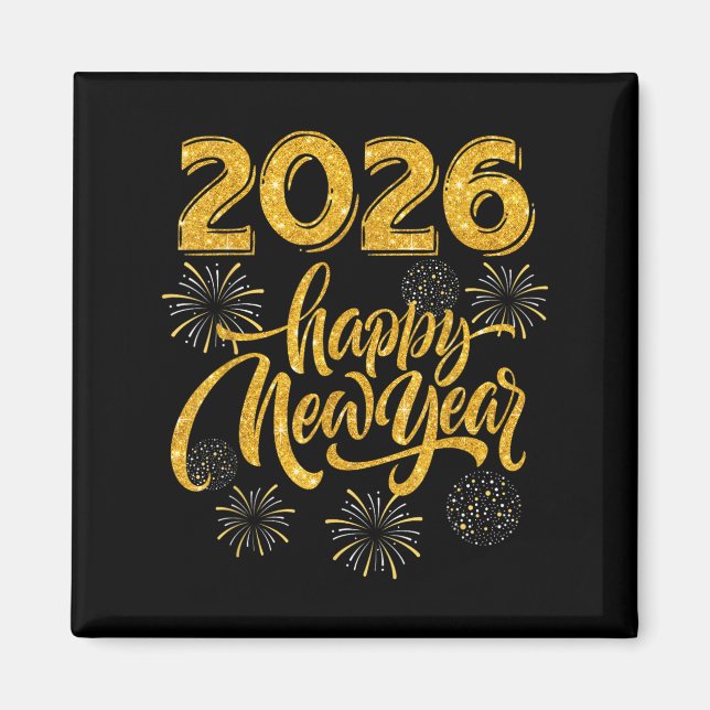 Imán New Years Eve Party Supplies 2026 Happy New Year F (Frente)