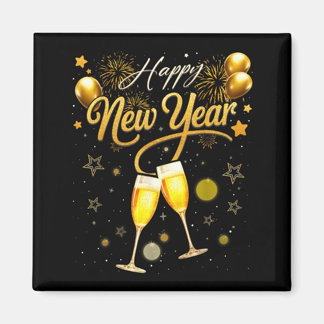 Imán New Years Eve Party Supplies 2026 Happy New Year F (Frente)