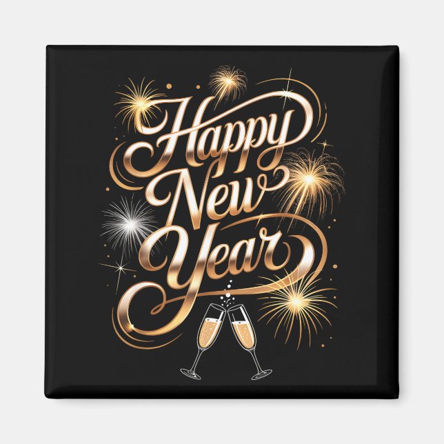 Imán New Years Eve Party Supplies 2026 Happy New Year F (Frente)