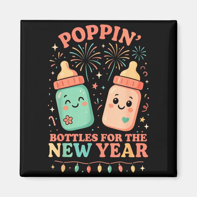 Imán New Years Shirt, Nurse Png Bottles For The New Yea (Frente)