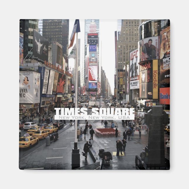 Imán New York City Times Square Fridge Magnet (Frente)