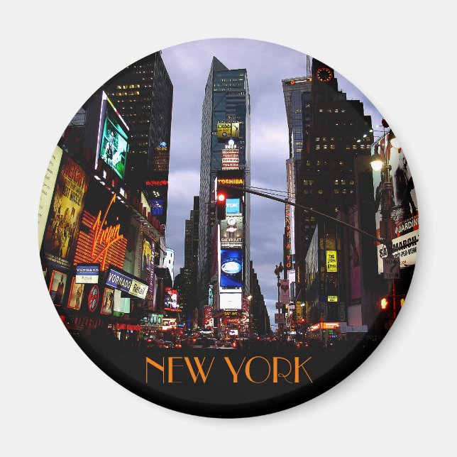 Imán New York Fridge Magnet NY Souvenir Magnet (Frente)