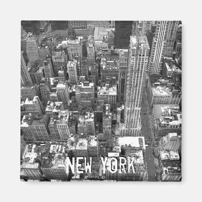 Imán New York Fridge Magnet NY Souvenir Magnet (Frente)