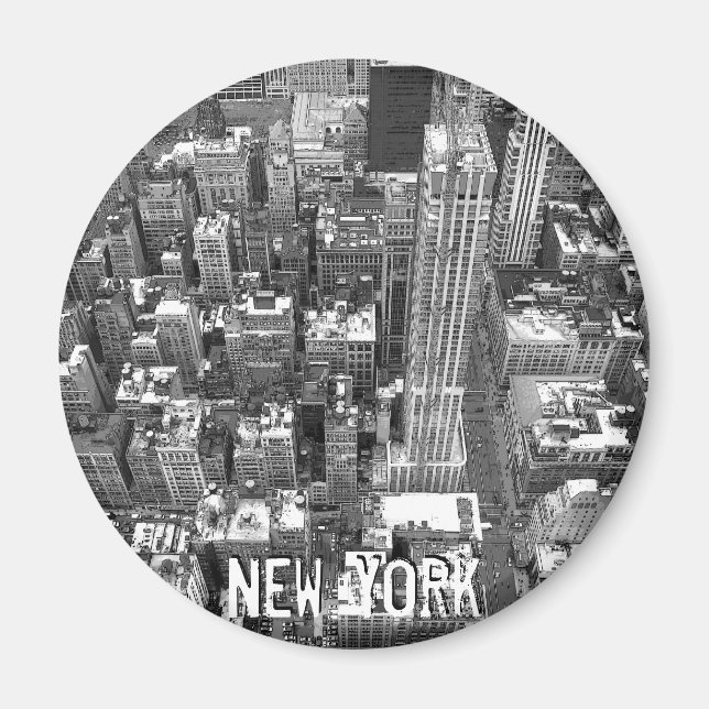 Imán New York Fridge Magnet NY Souvenir Magnet (Frente)