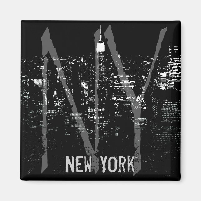 Imán New York Fridge Magnet NY Souvenir Magnet (Frente)